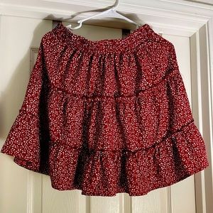 Ruffle floral hem skirt..